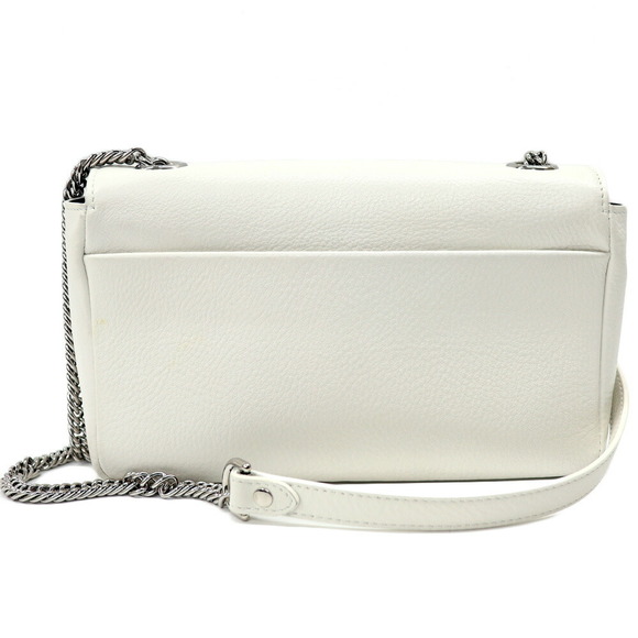 Balenciaga Shoulder Bag White Chain Leather - Picture 1 of 16